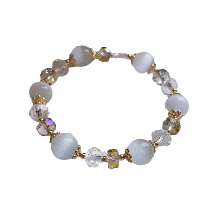 Fashion Ornament Natural White Opal Bracelet 10mm