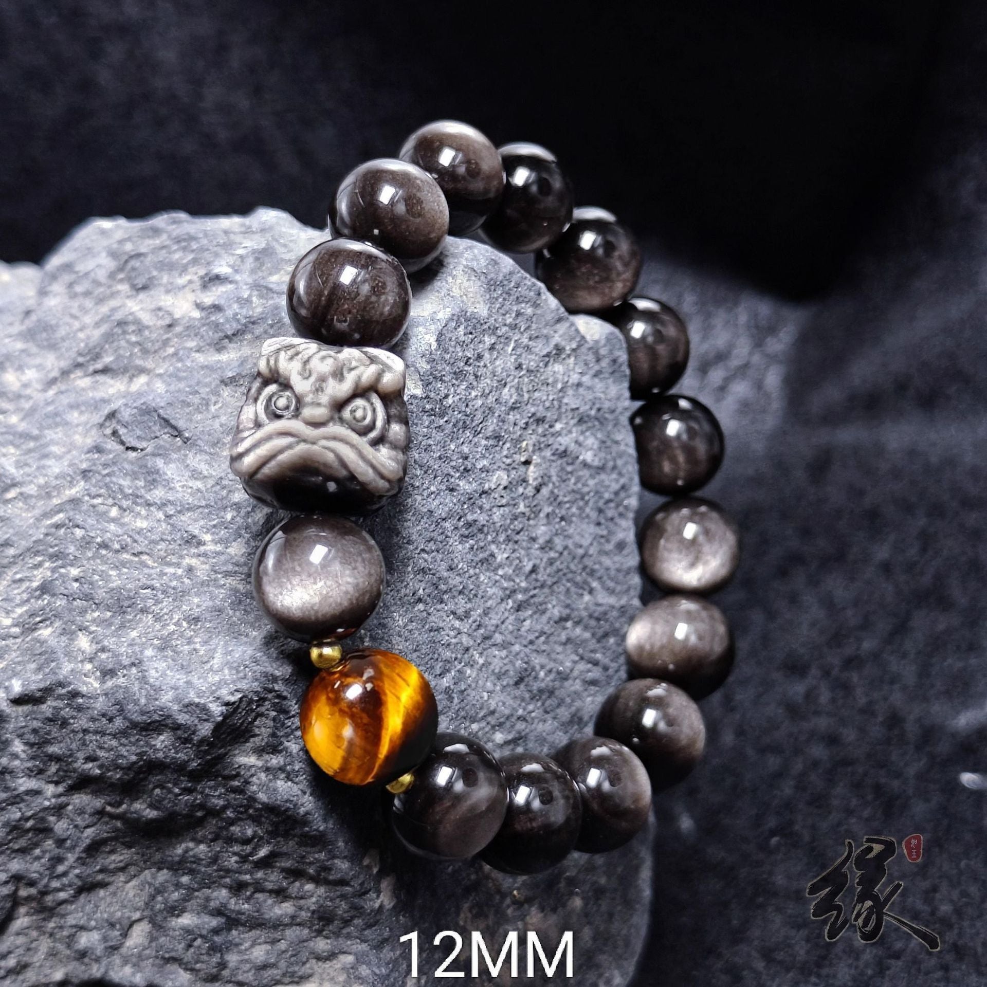 Women's Retro Easy Matching Natural Silver Stone Bracelet