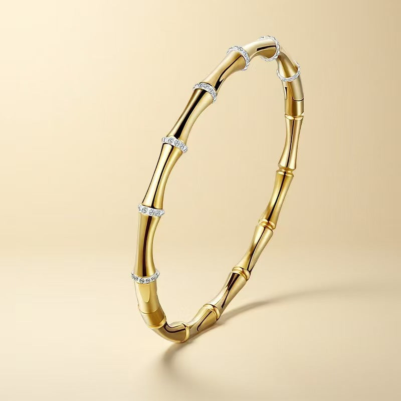 Brand Colorfast Bamboo Bracelet Stainless Steel Limited