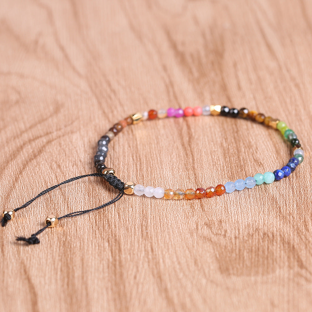Constellations Seven Chakras Colored Stones Bracelet Deluxe