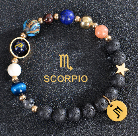 Brand Frosted Stone Beaded Bracelet Eight Planets Exclusive