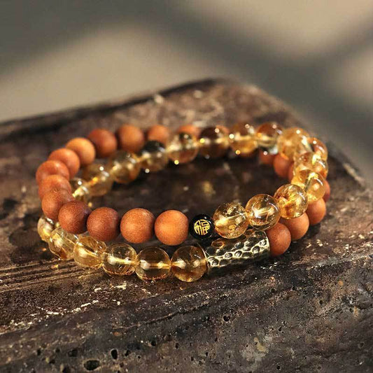 Bodhi Yellow Tower Crystal Double Ring Bracelet Edition