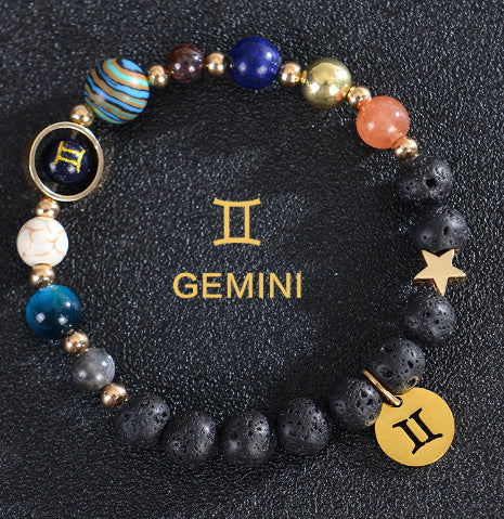 Brand Frosted Stone Beaded Bracelet Eight Planets Exclusive