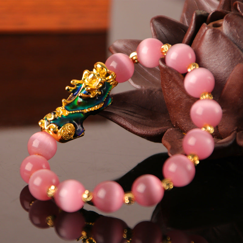 Pixiu Bracelet 3D Gold Plated Luxe Exclusive Crystal Studded