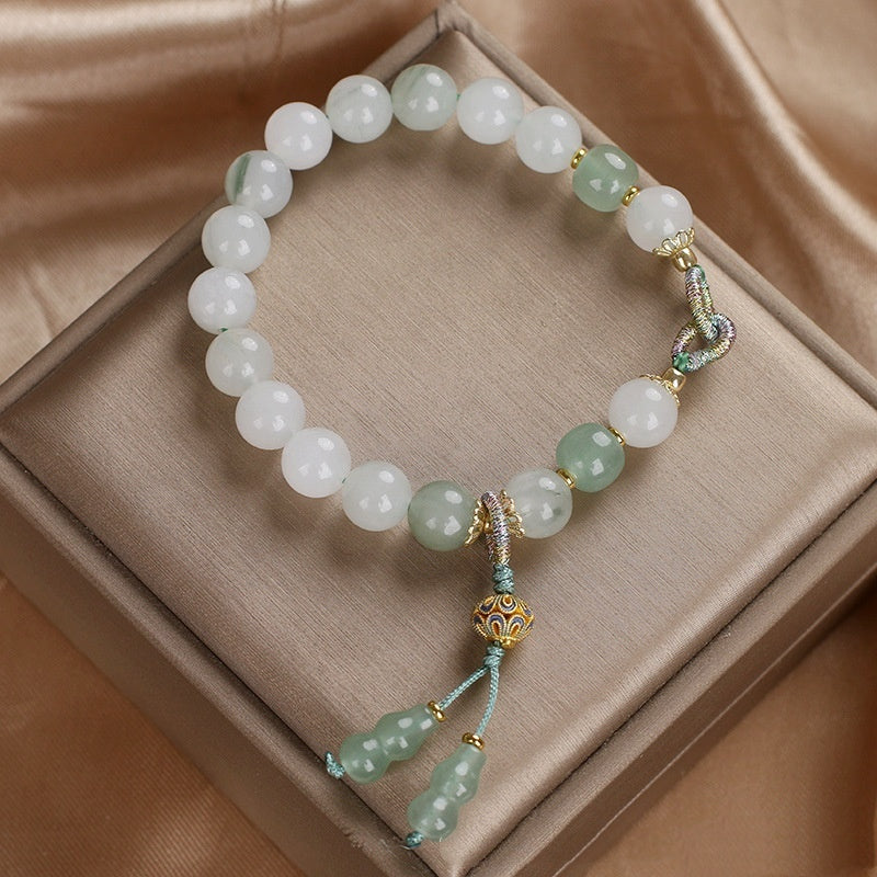 Chinese Handmade Natural Stone Color Beaded Bracelet