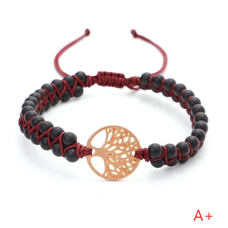 Tree Of Life Yoga Bracelet Luxe Alloy And Natural Stone