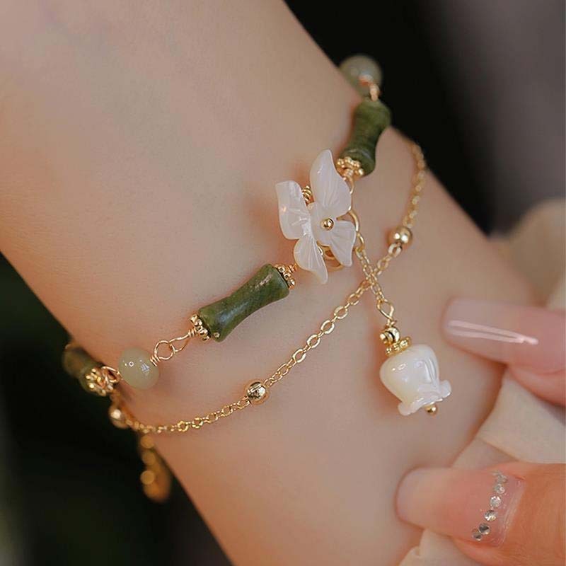 Chinese Style Bamboo Butterfly Bracelet Subtle Elite