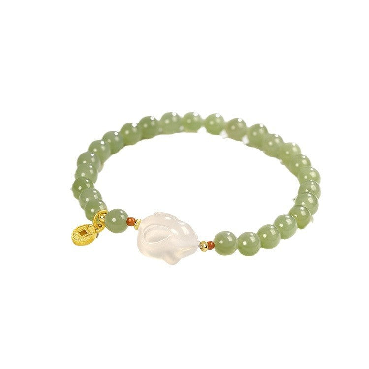 Hetian Jade Rabbit Bracelet For Women Limited Edition