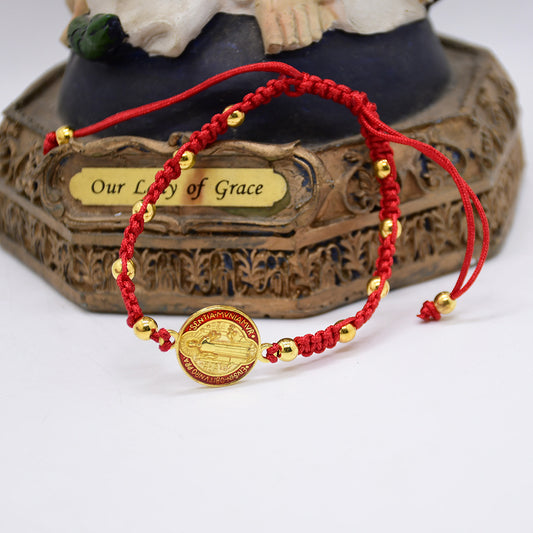 Brand Chinese Knot Saint Benedict Bracelet Zinc Plated Rare