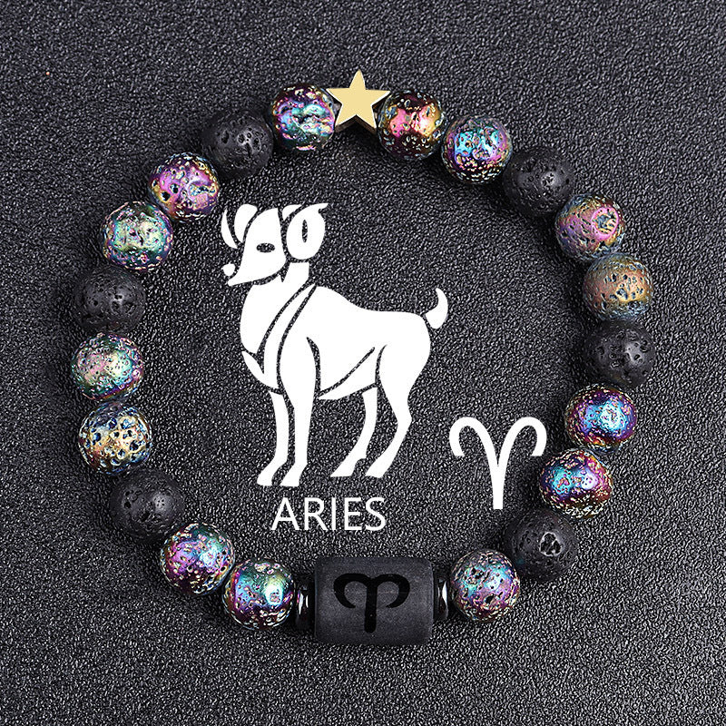 Premium Beaded Bracelet Zodiac Natural Stone Unisex Gift