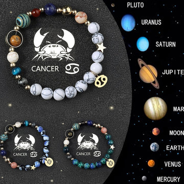 Crystal Stone Zodiac Sign Bracelet