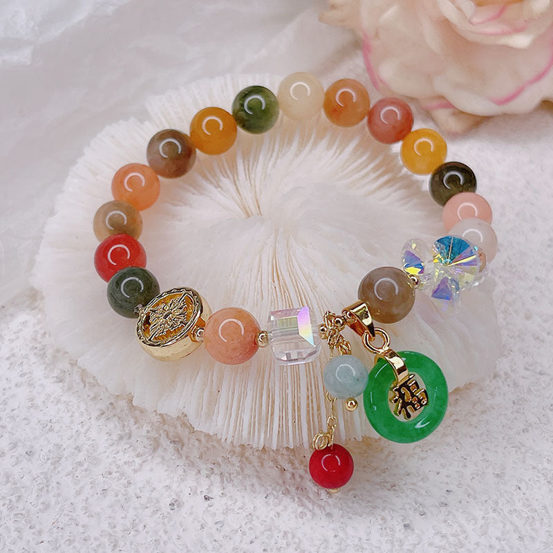 Retro Jinsi Jade Bracelet Autumn And Winter New Blessing Card
