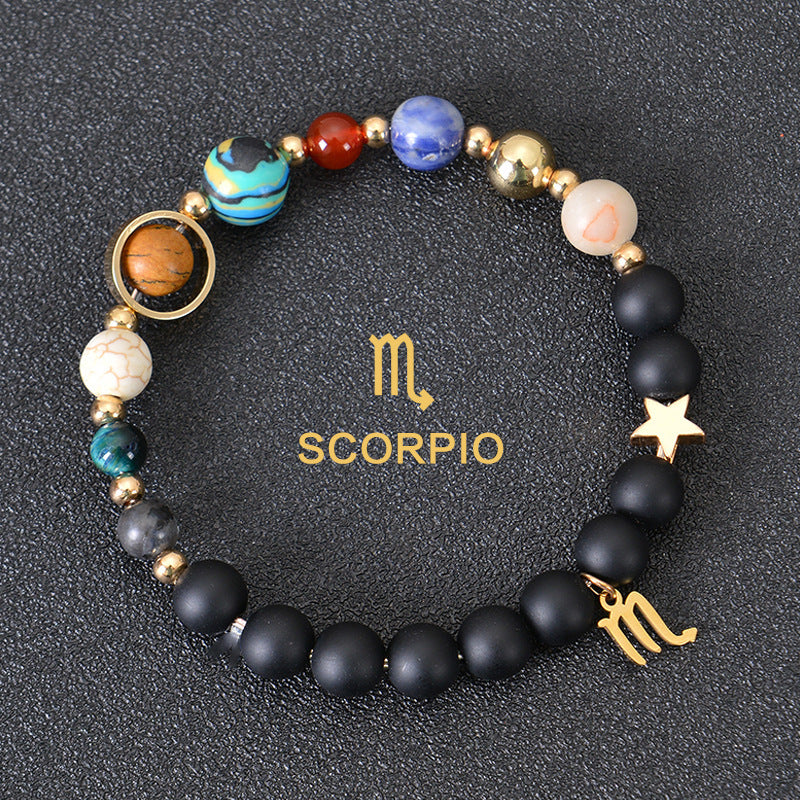 Brand Frosted Stone Beaded Bracelet Eight Planets Exclusive