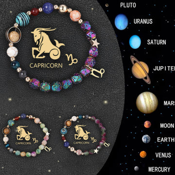 Crystal Stone Zodiac Sign Bracelet