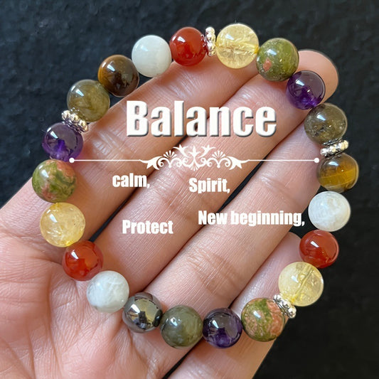 Premium Bracelet with Red Crystal Opal Beads for Unisex