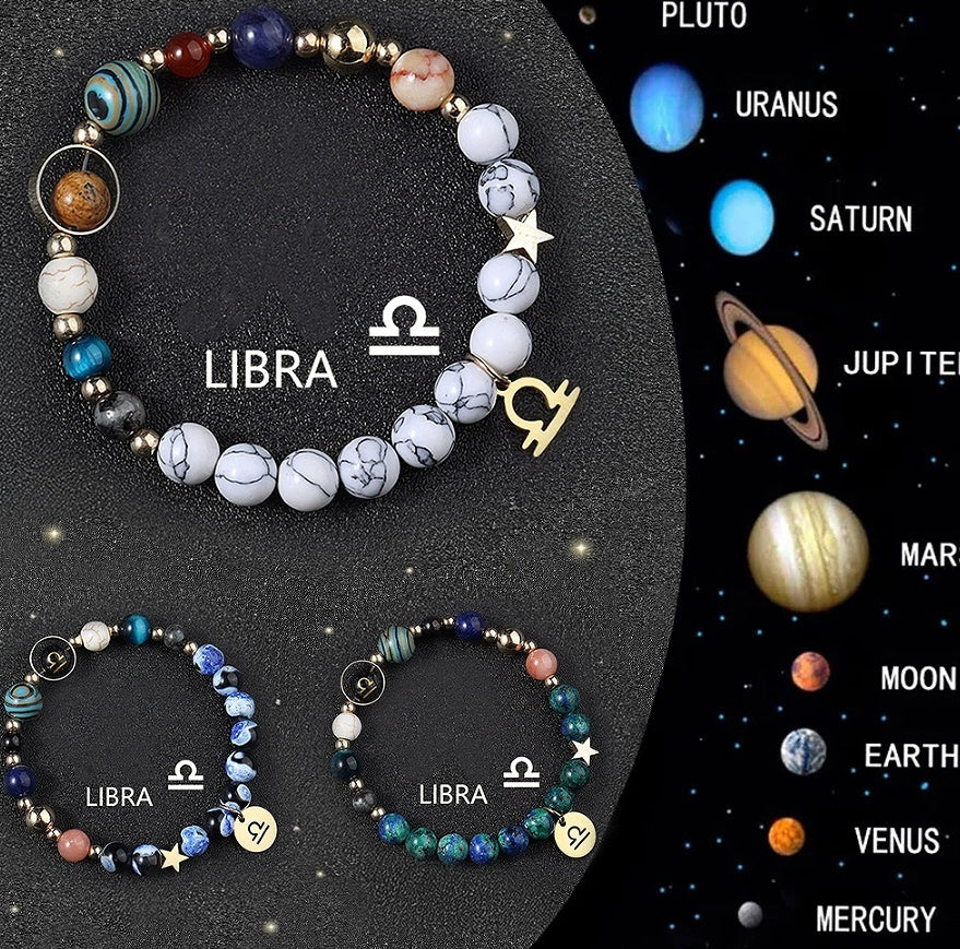 Crystal Stone Zodiac Sign Bracelet