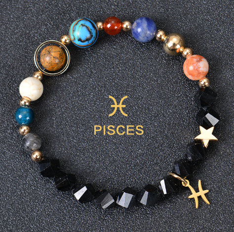 Brand Frosted Stone Beaded Bracelet Eight Planets Exclusive