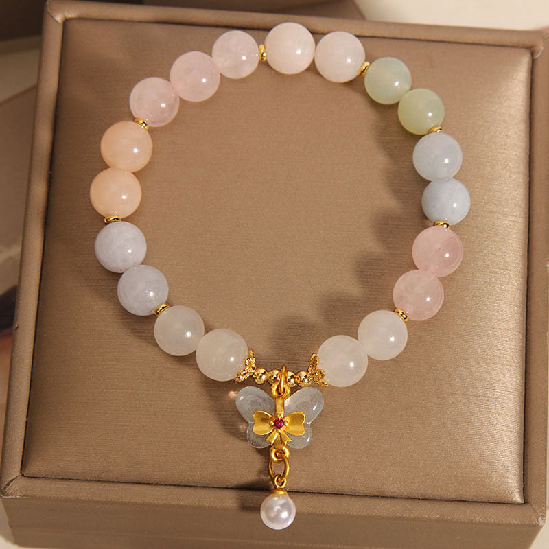 Morganite Crystal Jade Bracelet Exclusive Charm Candy Color