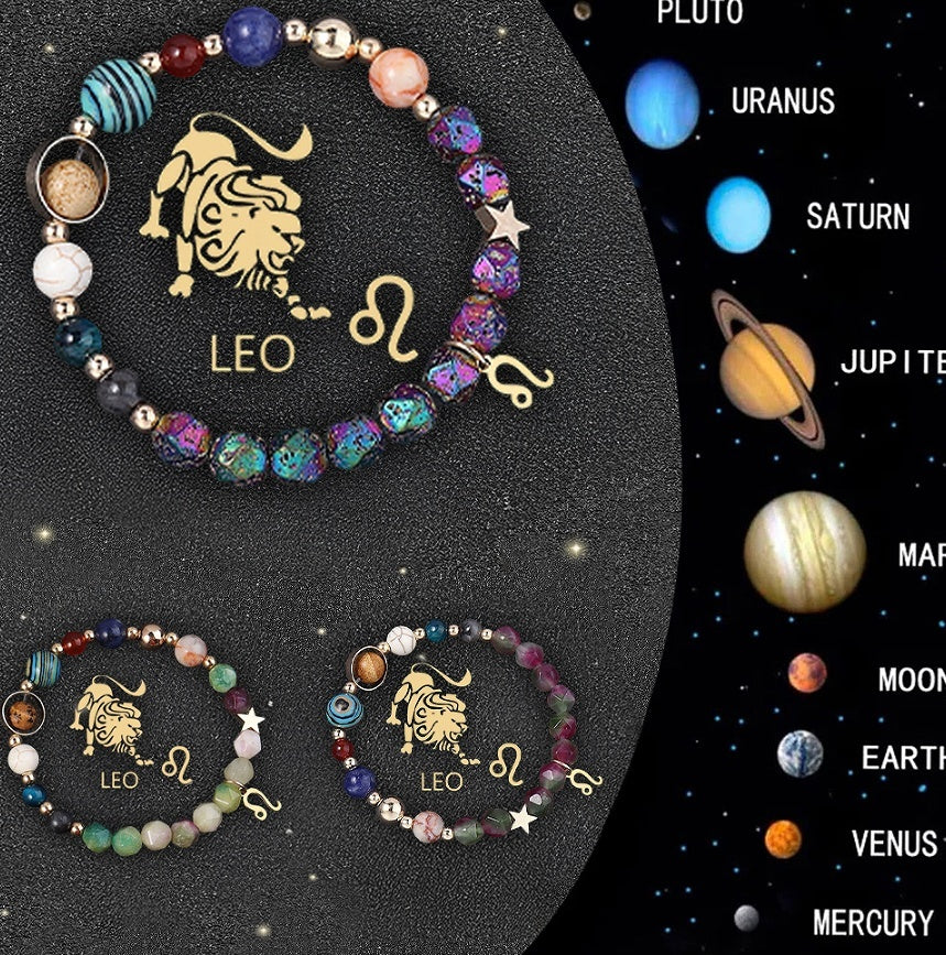 Crystal Stone Zodiac Sign Bracelet