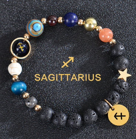 Brand Frosted Stone Beaded Bracelet Eight Planets Exclusive