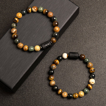 European Tigereye Beaded Bracelet Zodiac Constellations Fans