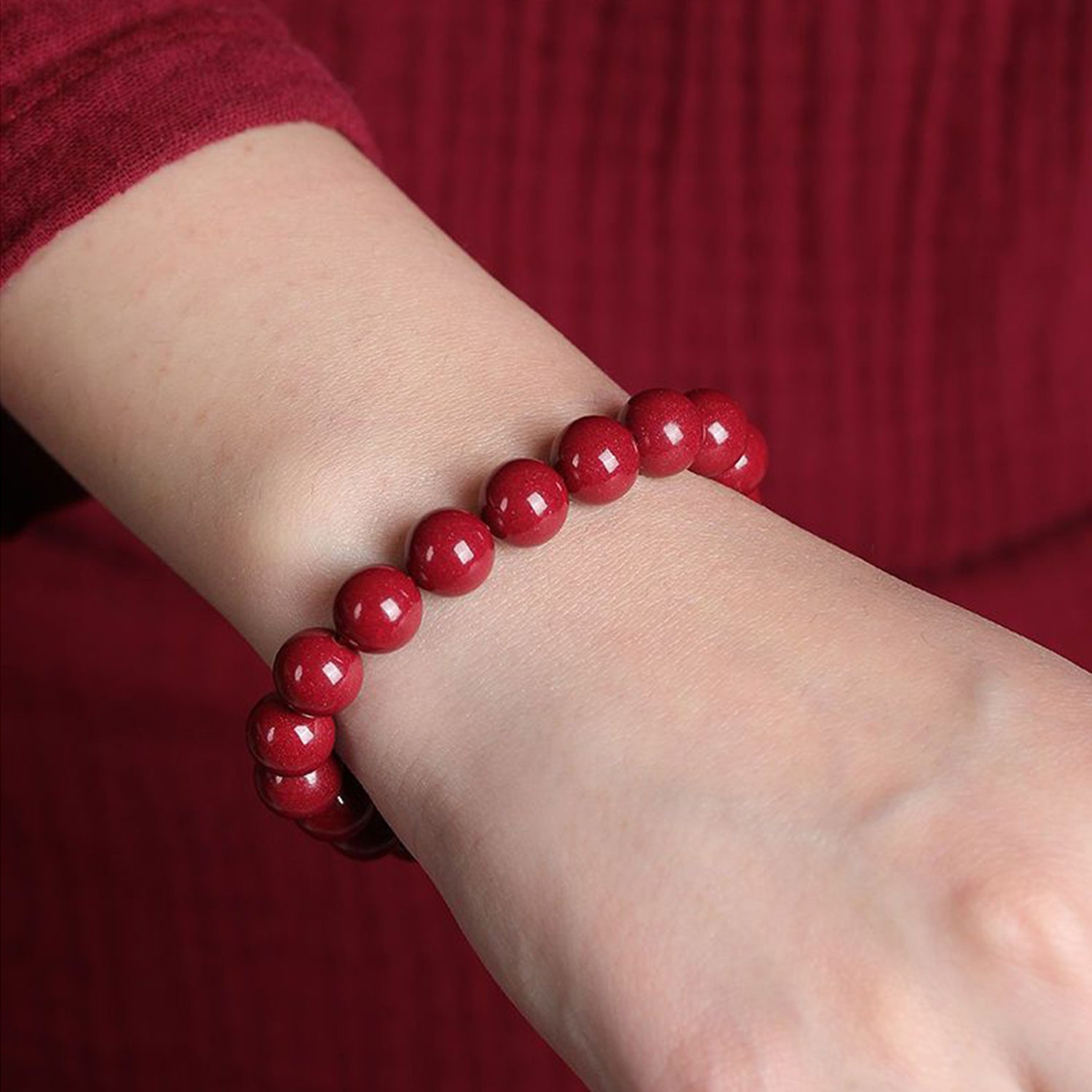 Brand Cinnabar Beads Bracelet Signature Edition Reserve