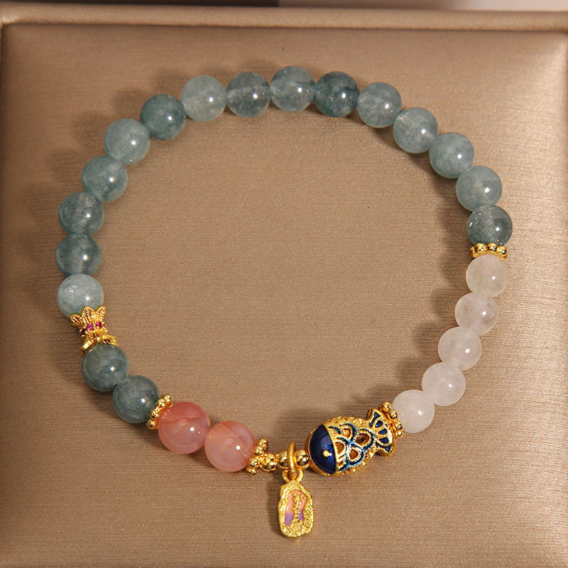 Emerald Crystal Goldfish Bracelet Blue Water Exclusive