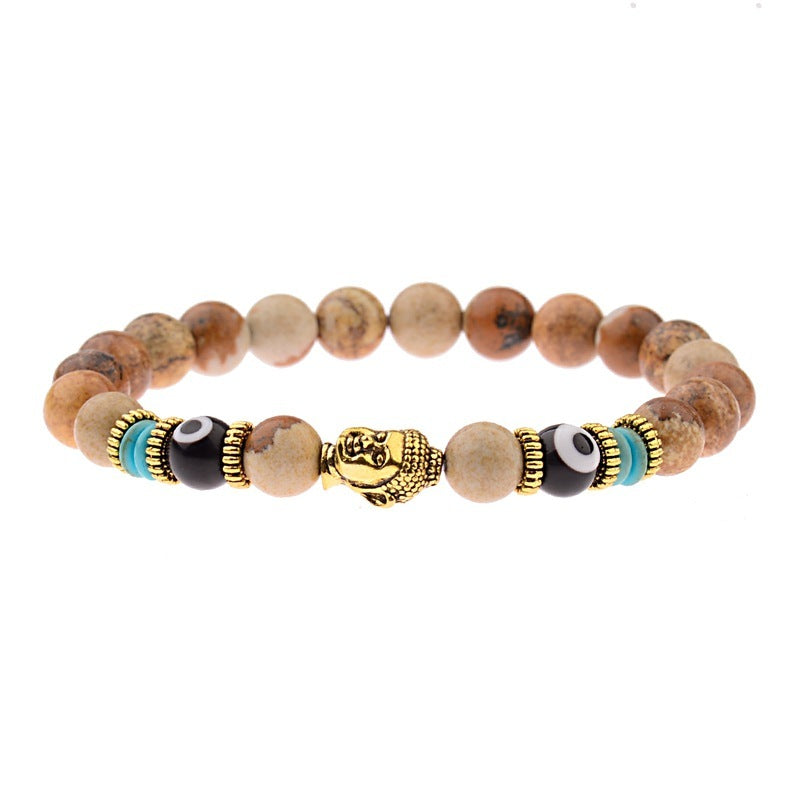 Buddha Head Tiger Stone Energy Bracelet Elite Edition